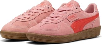 Puma Sneaker PUMA PALERMO, Damen, Gr. 37,5, rosy outlook, gum, Leder, mehrfarbig, Schuhe Sneaker, aus Leder, mit Synthetik-Innenmaterial, mit Schn&uuml;rverschl