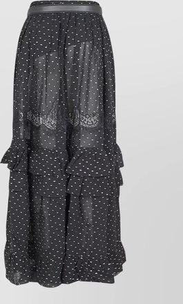 Self Portrait metallic lace maxi skirt