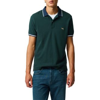 Rodd & Gunn New Lynn Sports Fit Tipped Cotton Piqu&eacute; Polo in Forest at Nordstrom, Size Xxx-Large