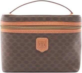 Celine Pre-owned Canvas Handbag - Dames - Vintage Tassen - Bruin - ONE Size - Leer - Vintage