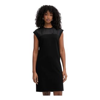 Karl Lagerfeld Kleedjes, Dames, Zwart, XS, Mini Gebreide Jurk