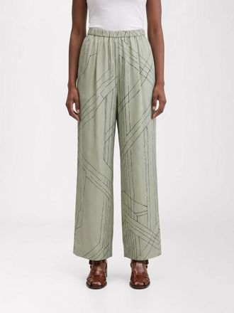Alysi Pantaloni palazzo in seta stampata