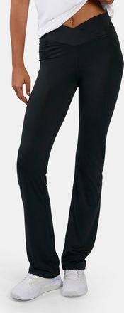 Reebok Trainingstights REEBOK CORE HIGH RISE BOOTCUT PANT, Damen, Gr. L, N-Gr, schwarz, Obermaterial: 91% Polyester, 9% Elasthan, Hosen Trainingstights