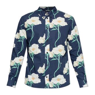 Kenzo Casual Shirts, male, Blue, Size: L Shirt with floral motif