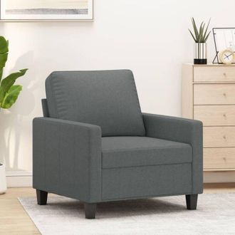 vidaXL Sill&oacute;n De Tela Gris Oscuro 60 Cm Vidaxl