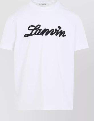 Lanvin logo embroidery crew neck short sleeve t shirt