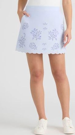 NVLT Cotton Eyelet Miniskirt in Cloud Blue at Nordstrom Rack, Size X-Large