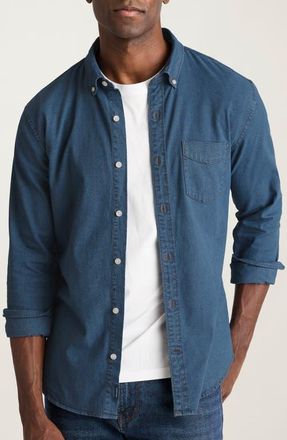 Bonobos Slim Fit Denim Button-Down Shirt in Ocean Blue Wash at Nordstrom, Size Medium