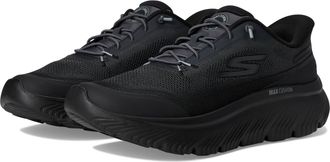 Skechers Mens Go Walk Max Cushioning Hyper Burst Zoltar Hands Free Slip-ins Sneaker, Black/Black, 10 X-Wide
