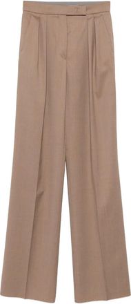 Max Mara Zimino trousers - women - Virgin Wool - 42 - Brown