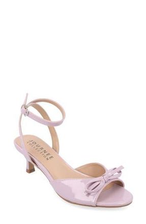 Journee Collection Jennifer Bow Ankle Strap Sandal in Purple at Nordstrom Rack, Size 7.5