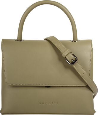 Bugatti Henkeltasche BUGATTI ILVA, Damen, Gr. B/H/T: 23cm x 18cm x 9cm onesize, oliv, Kunstfaser, leicht gl&auml;nzend, unifarben, Taschen Henkeltasche