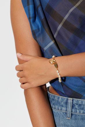 Vivienne Westwood Simonetta Bracelet, Womens, Cream