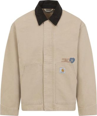Carhartt Work in Progress Bruine jas voor mannen Aw 25 - Heren - Zomerjassen - Beige - XL - Katoen - Jassen