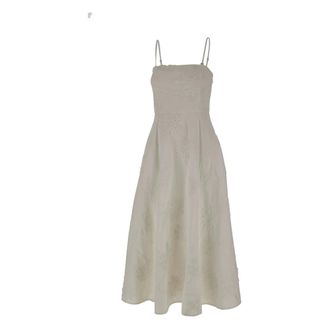 Rotate ROTATE Birger Christensen, Midi Dresses, female, White, Size: XS Midi Dress