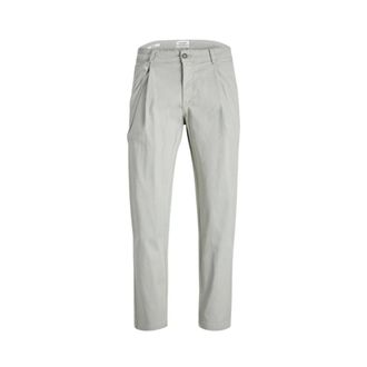 Jack & Jones Wijde Pijp Katoenen Chino Broek - Heren - Chinos - Grijs - W32 L34 - Katoen - Broeken