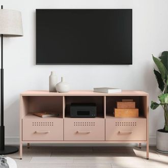 Berkfield Home TV Cabinet Pink 100.5x39x50.5 cm Steel