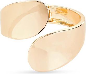 Nordstrom Round Edge Bypass Hinge Bracelet in Gold at Nordstrom