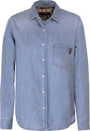 Moorer Alize-LGD blouse met zak en knopen - Blauw