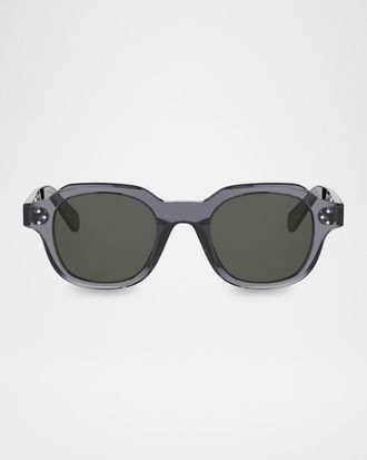 Celine Men & apos;s 3 Dots Acetate Square Sunglasses