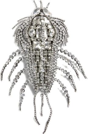 Valentino Garavani Spilla con strass - Argento