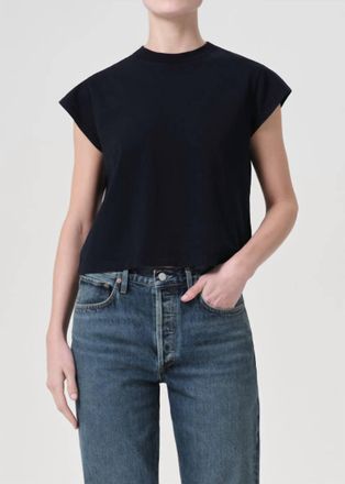 A Gold E Bryce Cap Sleeve Tee In Storm