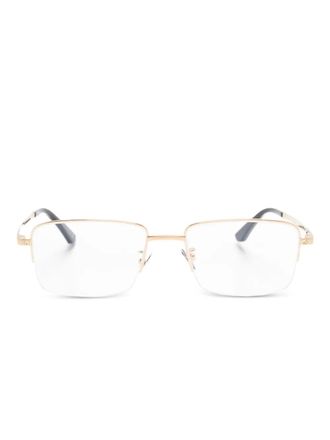 Cartier rectangle-frame glasses - unisex - Metal - 54 - Gold