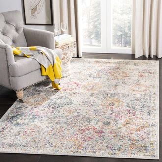 Safavieh Madison Machine Made Area rug, Grey / Gold Transitional Style Easy Care