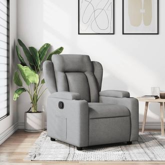 vidaXL Sill&oacute;n Reclinable De Tela Gris Claro Vidaxl
