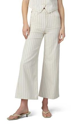Joe's The Mia Stripe High Waist Ankle Wide Leg Jeans in Natural Stipe at Nordstrom Rack, Size 31