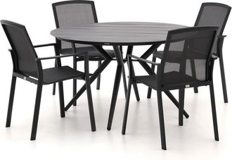 Bellagio la vita attrattiva Bellagio Dranera/Sora ø 127cm dining tuinset 5-delig stapelbaar