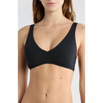 La Blanca V-Neck Bikini Top in Black at Nordstrom Rack, Size 10