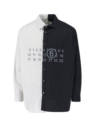 Maison Margiela Tailored Black Shirt With Pointed Collar And Button Cuffs