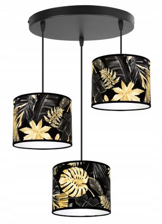 OEM L&aacute;mpara De Techo Colgante, Pantalla, Flores Doradas, Led