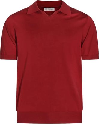 Brunello Cucinelli Top a maniche corte - Rosso