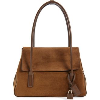 Tom Ford Medium Eclipse Suede Shoulder Bag in Whisky at Nordstrom