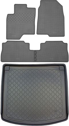 OEM Juego De Alfombrillas De Goma Para Coche Y Alfombrilla Para Maletero Para Opel Antara Suv (5 Puertas) De 2006 A 2017