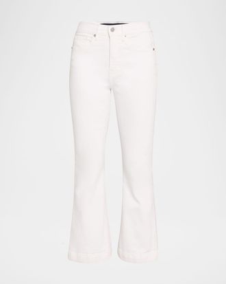Veronica Beard Carson High-Rise Ankle Flare Jeans