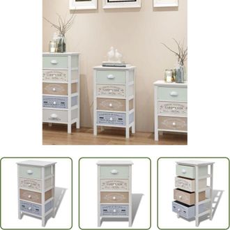 vidaXL Cassettiera rustica - Mobile in Stile Francese con 4 Cassetti in Legno