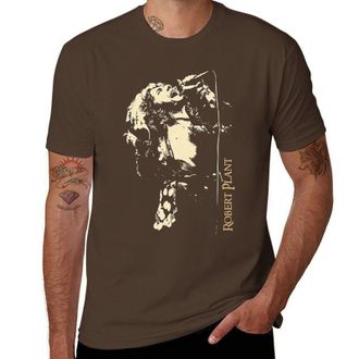 Generic Led Music Zeppelin Robert Rock Plant Retro T-Shirt - Vintage Rock Band Tee for Men and Women, Classic Music Merch Dark Coffee-Style S