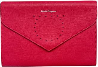 Ferragamo Leather Clutch Bag (Pre-Owned)