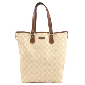 Gucci Brown Ivory Pvc Tote Bag (Pre-Owned)