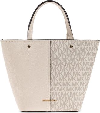 Michael Michael Kors Borsa tote Flora media con monogramma - Toni neutri