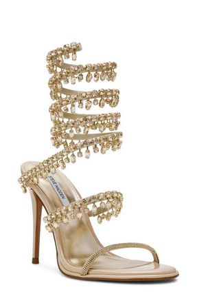 Steve Madden Gorgina Ankle Wrap Sandal in Champagne at Nordstrom, Size 8.5