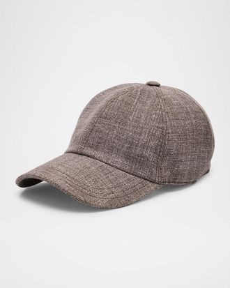 The Row Caspian Silk-Linen-Wool Baseball Cap