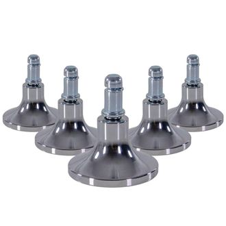 hjh OFFICE Deslizador para sillas aluminio plateado