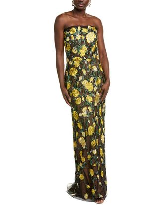 Marchesa Roses Tulle Gown