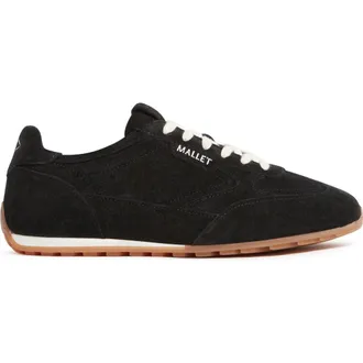 Mallet Footwear Penn Gum Leather Retro Runner Trainers in Black at Nordstrom, Size 10