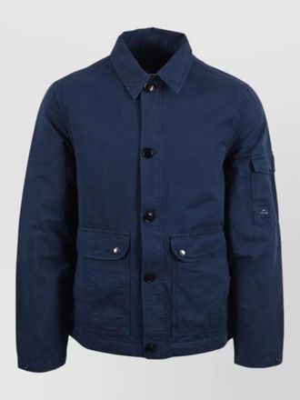 Paul Smith mens overshirt coat front and sleeve pockets