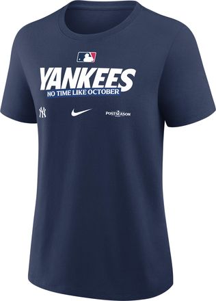 Nike New York Yankees 2026 Postseason Authentic Collection Nike Womens MLB T-Shirt in Blue | 01K944BNKW-D28